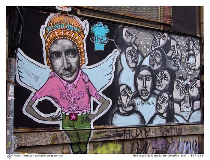 Une murale de la rue Sainte-Catherine