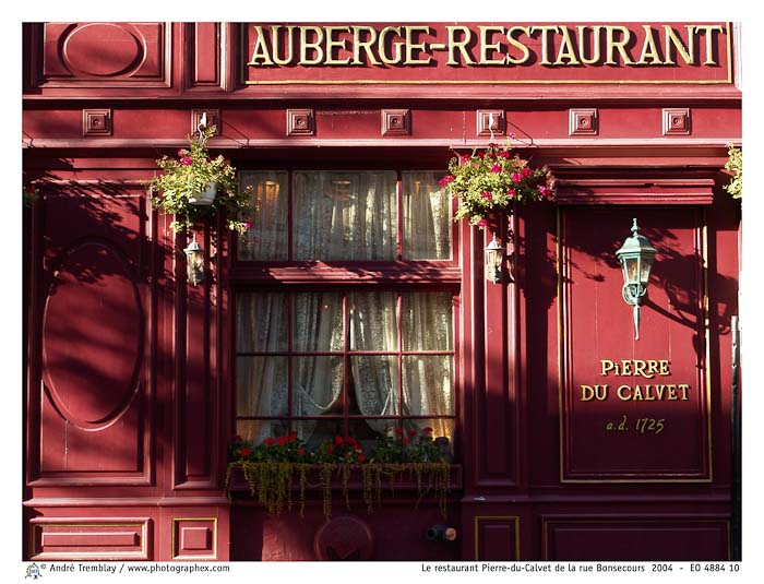Le restaurant Pierre-du-Calvet de la rue Bonsecours