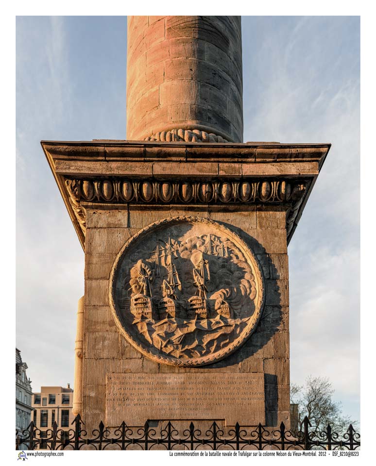La commémoration de la bataille navale de Trafalgar sur la colonne Nelson du Vieux-Montréal