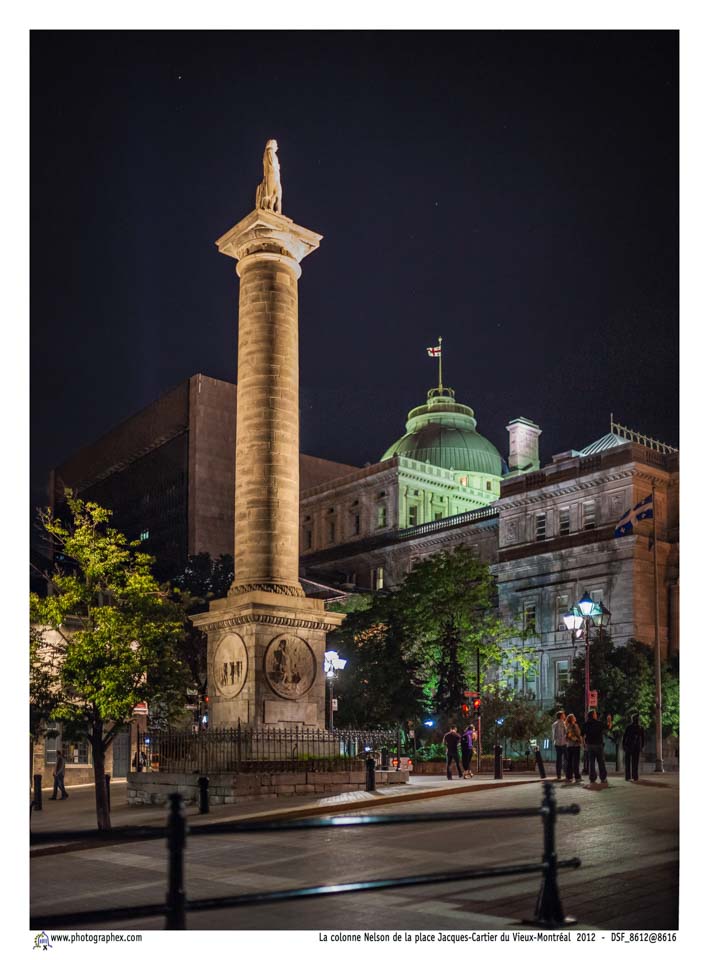 La colonne Nelson de la place Jacques-Cartier du Vieux-Montréal