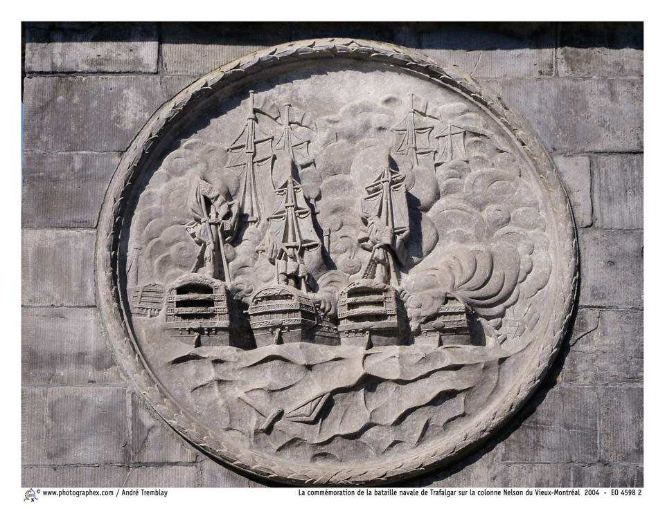 La commémoration de la bataille navale de Trafalgar sur la colonne Nelson du Vieux-Montréal