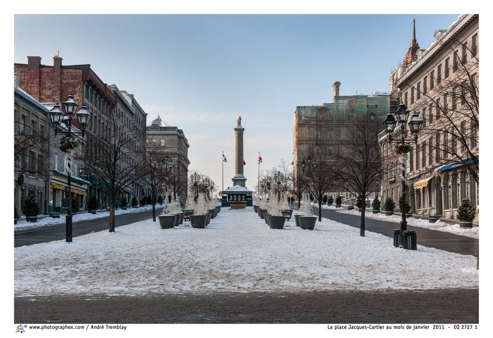 La place Jacques-Cartier au mois de janvier