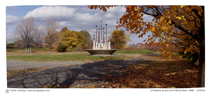 La fontaine du parc de la Cité du Havre