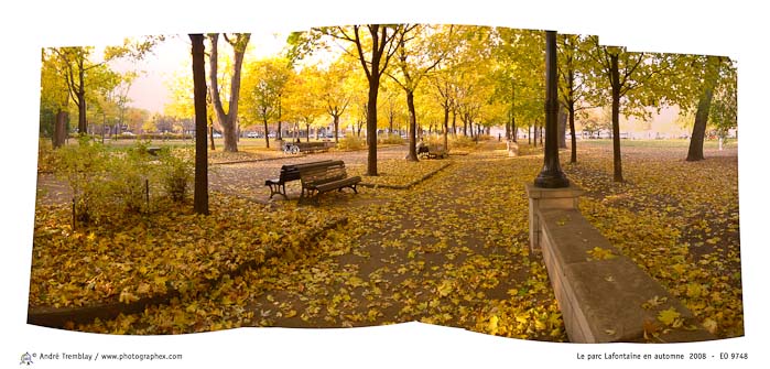 Le parc Lafontaine en automne