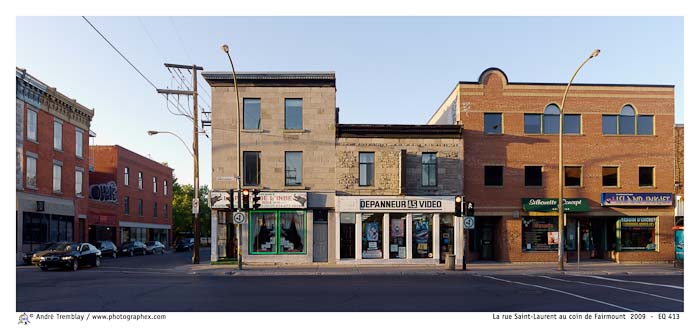 La rue Saint-Laurent au coin de Fairmount