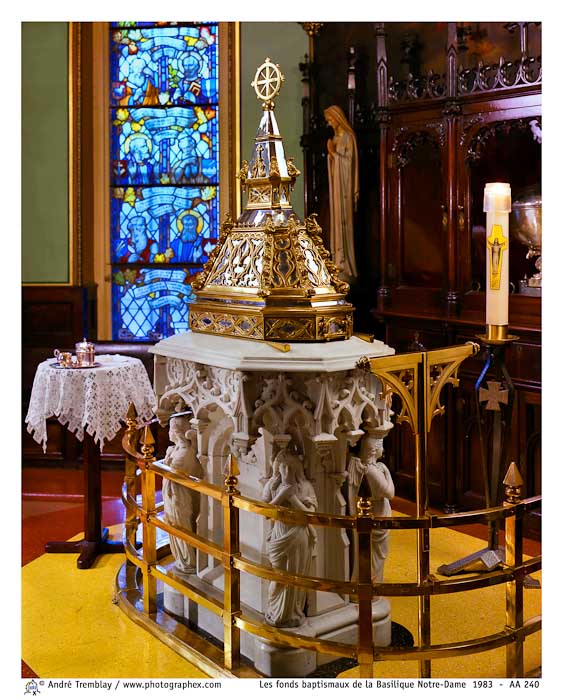 Les fonds baptismaux de la Basilique Notre-Dame
