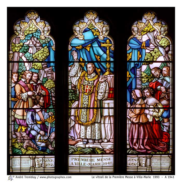 Le vitrail de la Première Messe à Ville-Marie