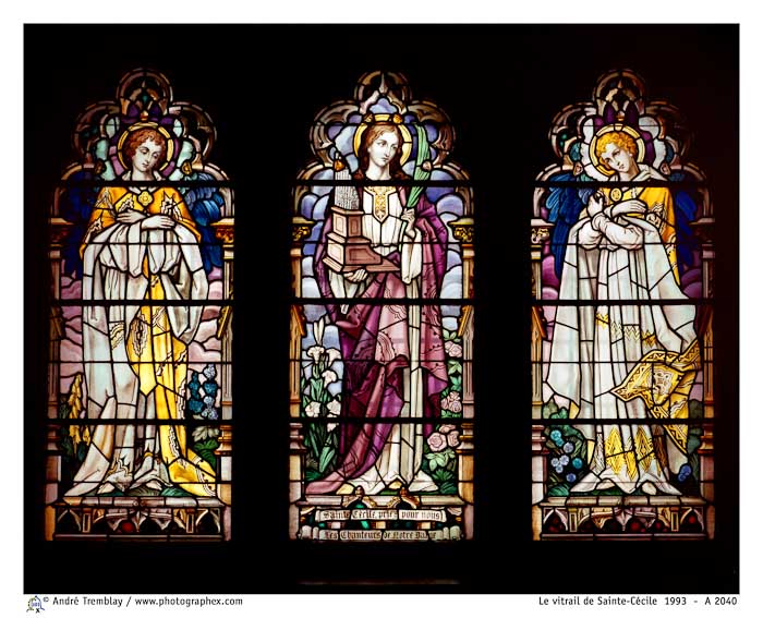 Le vitrail de Sainte-Cécile