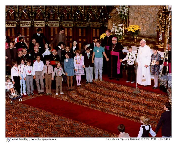La visite du Pape à la Basilique en 1984