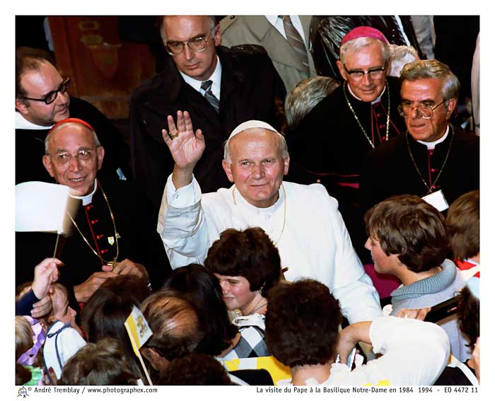 La visite du Pape à la Basilique Notre-Dame en 1984
