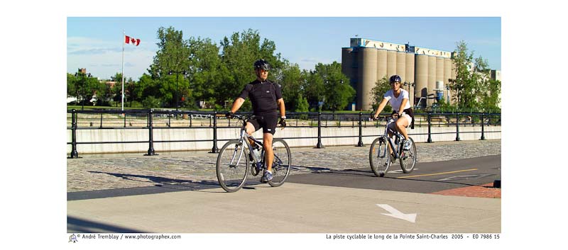 La piste cyclable le long de la Pointe Saint-Charles
